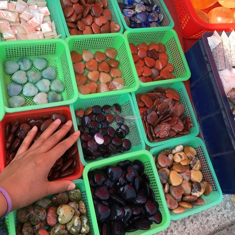 Натуральный 3 см розовый кварц/агат/зеленый авантюрин/лазурит/ункит/тигровый