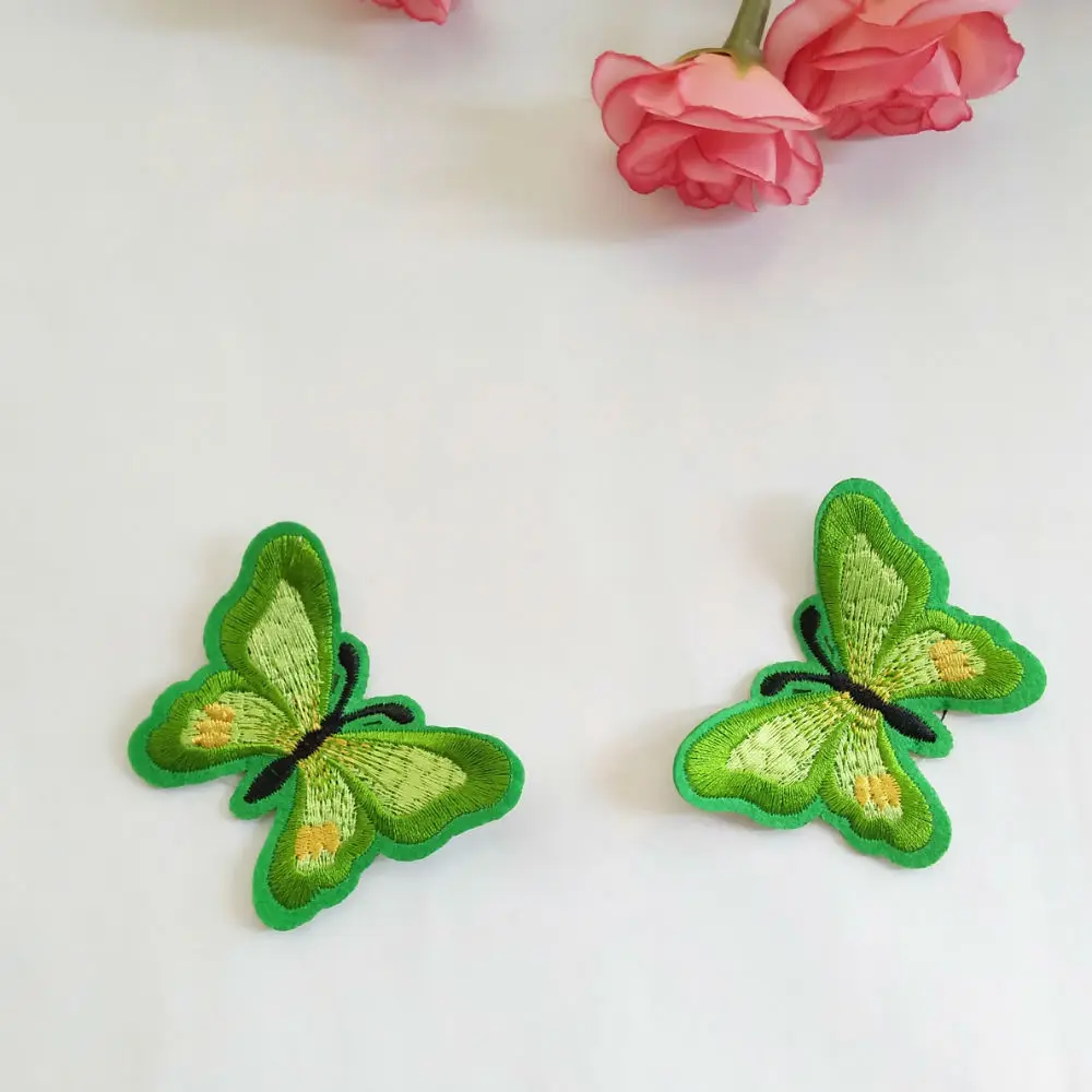 2 шт. милая аппликация в виде бабочки вышитая ткань наклейка для одежды кепка