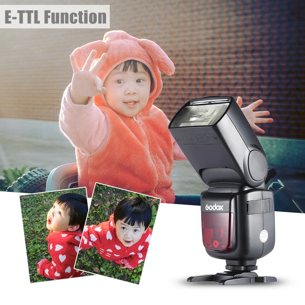 Godox V860II C E TTL 2 4G беспроводная 1/8000S HSS Master Slave GN60 Вспышка Speedlite для Canon 1DX/5D Mark III/5D II и т.