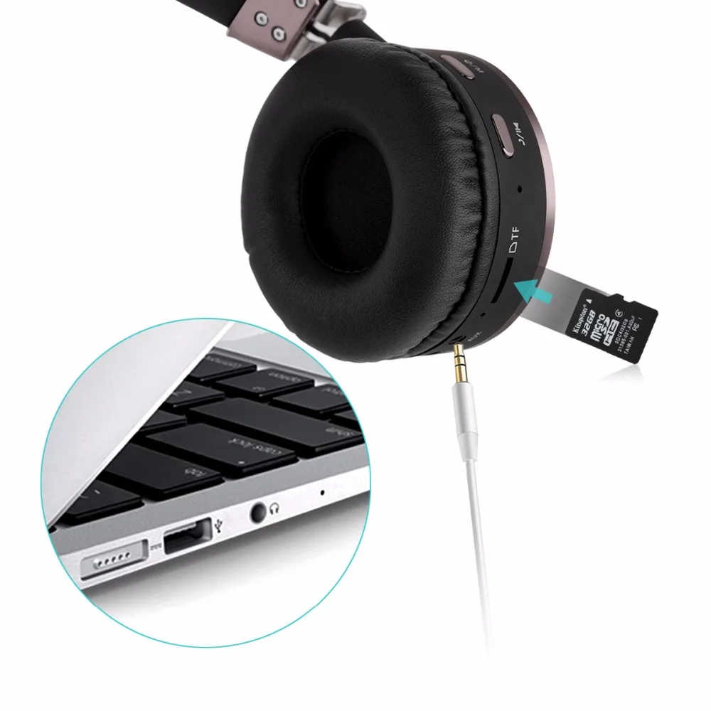 Leadtry папка Bluetooth наушники Портативный гарнитура спортивные с микрофоном шагомер