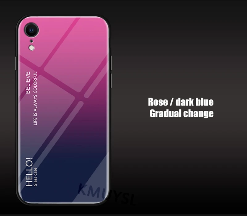 Роскошный стеклянный чехол для телефона для iPhone 11 Pro XR XS Max, градиентный чехол из закаленного стекла для iPhone X 8 7 6 S 6s Plus, чехол