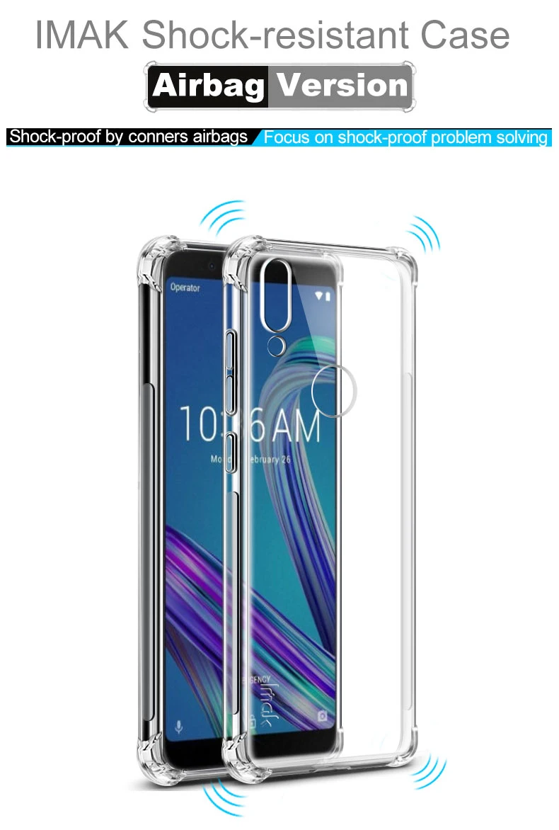 IMAK углы чехол с "воздушной подушкой" для Asus Zenfone 6 Max Pro M1 M2 ZB601KL/ZB602KL/ZB633KL/ZB631KL/ZS630KL мягкая ТПУ Матовая силиконовая крышка