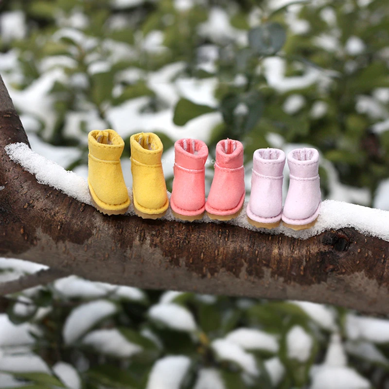 Зимние ботинки Blyth Macaron 1 пара симпатичная обувь для кукол Azone Dal mmmk Lati JB OB24 Holala 1/6