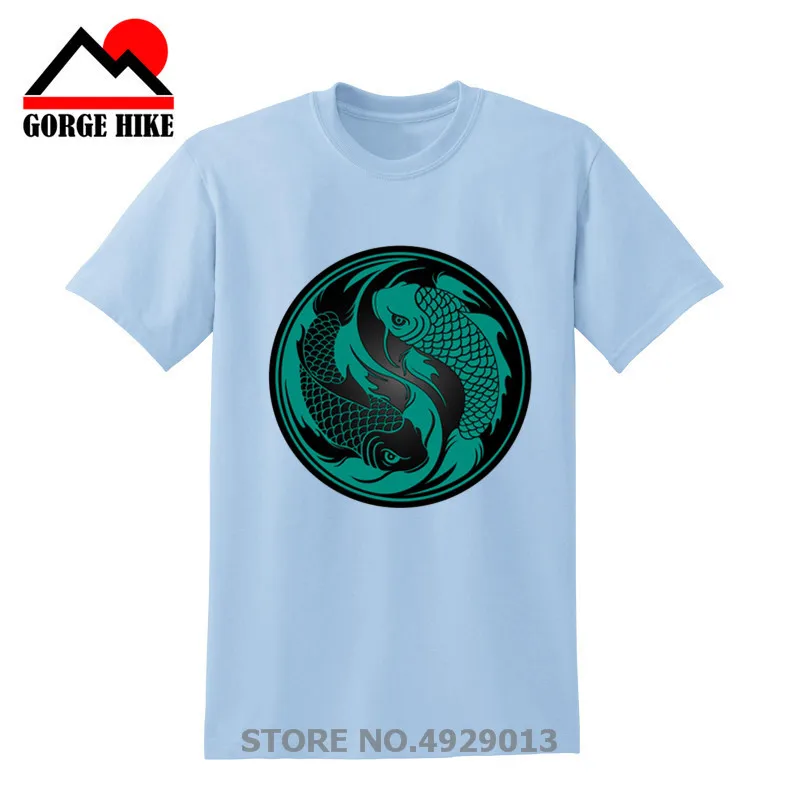 Новинка 2019 футболка для карпа Tai Chi Yin Yang мальчиков в стиле Харадзюку ярко-голубая