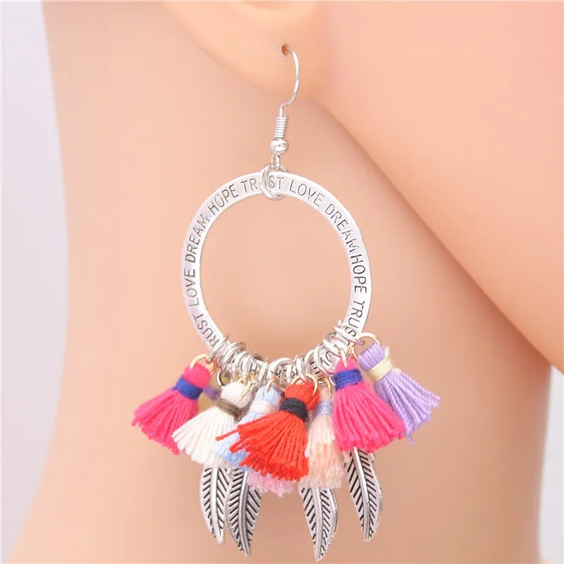 1 пара Новые поступления подвески с красочными кисточками серьги для женщин в