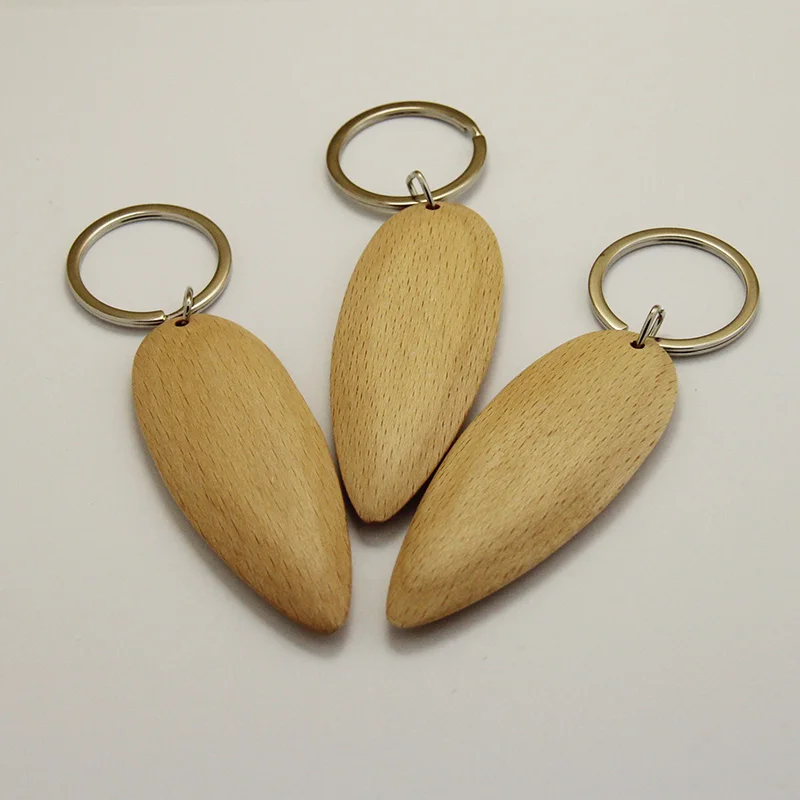 Оптовая продажа 600 шт. пустые деревянные Брелоки для ключей Сделай Сам Рекламные