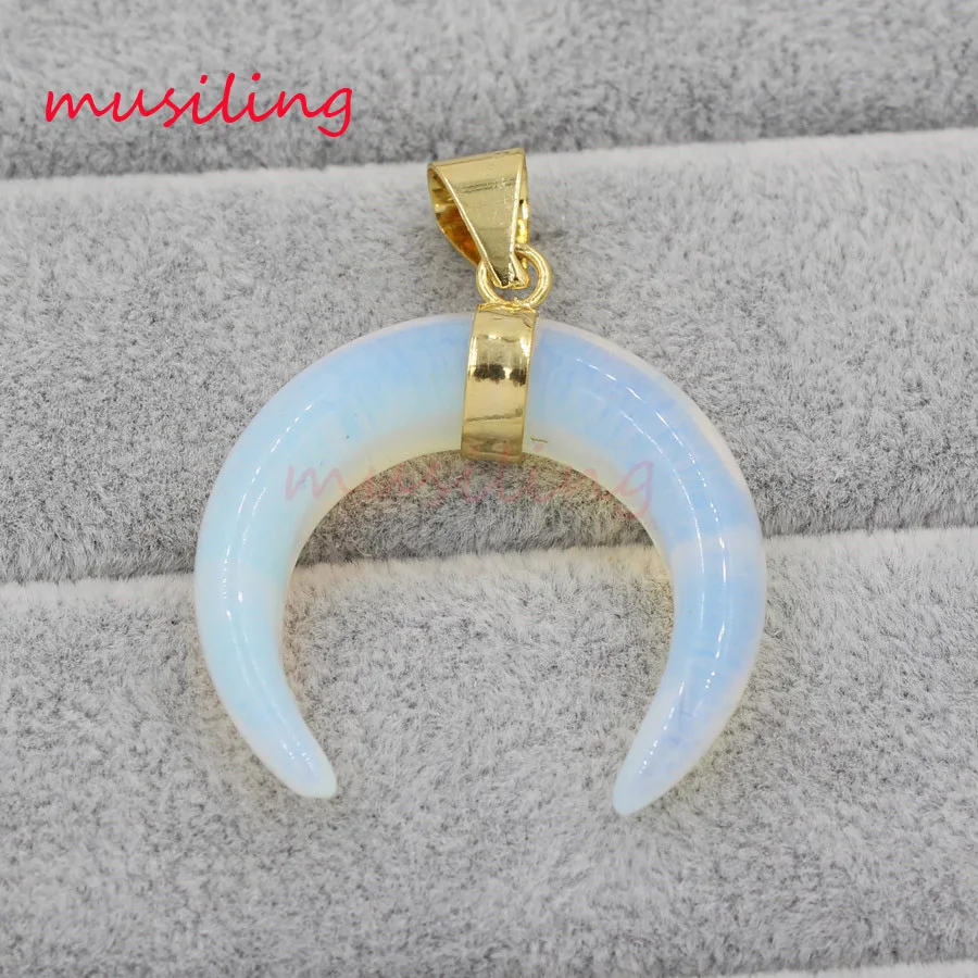 Хрустальные подвески из натурального камня в форме рога Ox с маятником аксессуары