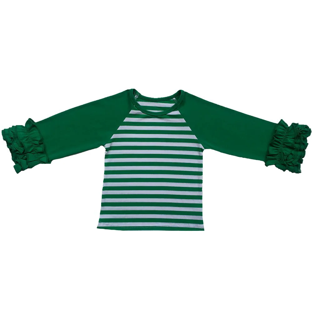 Оптовая продажа детская бутиковая одежда вязаные хлопковые топы для девочек