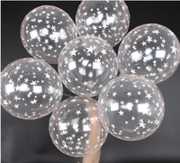 10pcslot 12 inch clear latex balloon transparent star balloon romantic inflatable wedding decor birthday party balloon supply