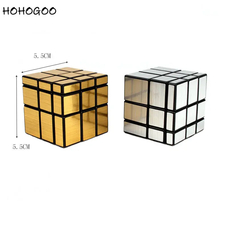 HOHOGOO 1 шт. золотой и серебряный магический зеркальный куб пластик