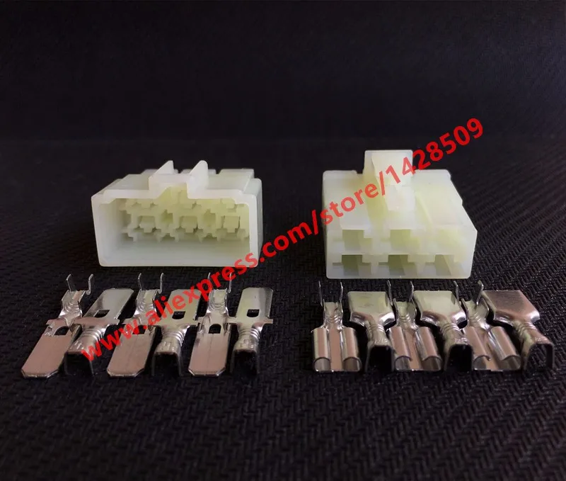 

10 Sets Auto Wire Connector 6 Pin 6070-6481 Female And Male Socket With Terminals