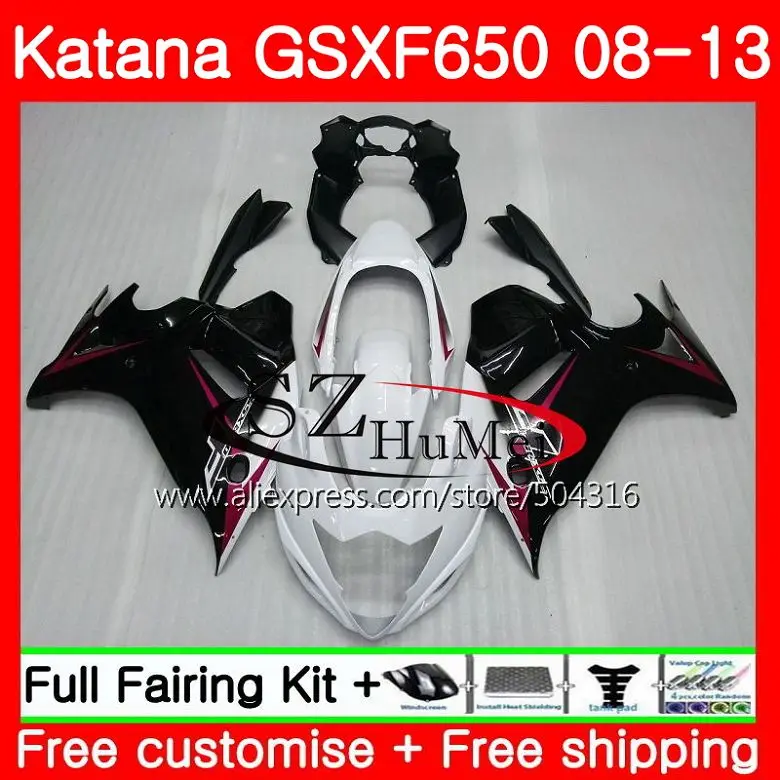 

Корпус для SUZUKI KATANA GSXF 650 GSXF650 08 09 10 11 12 13 40SH.3 650F GSX650F 2008 2009 2010 2011 2012 2013 обтекатель белый черный