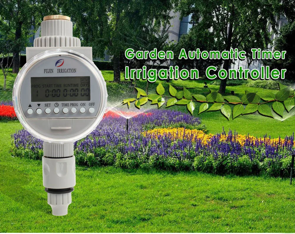 FUJINIRRIGATION полива сада Солнечная Вода Таймер автоматического полива контроллеры Системы ЖК-дисплей цифровой орошения таймер