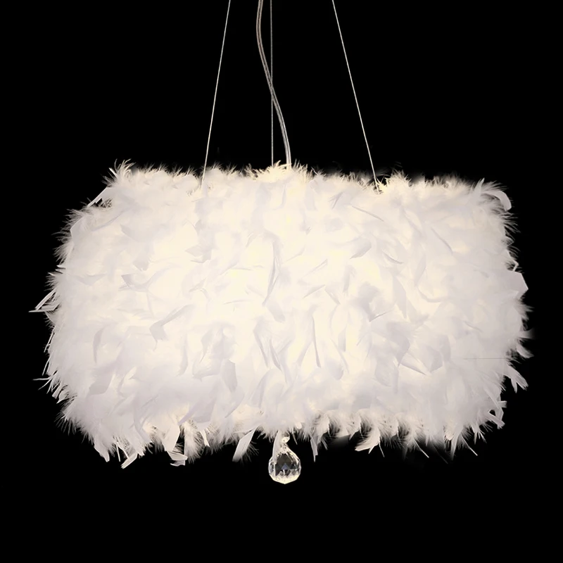 Подвесные светильники с перьями экспортный белый светильник для гостиной