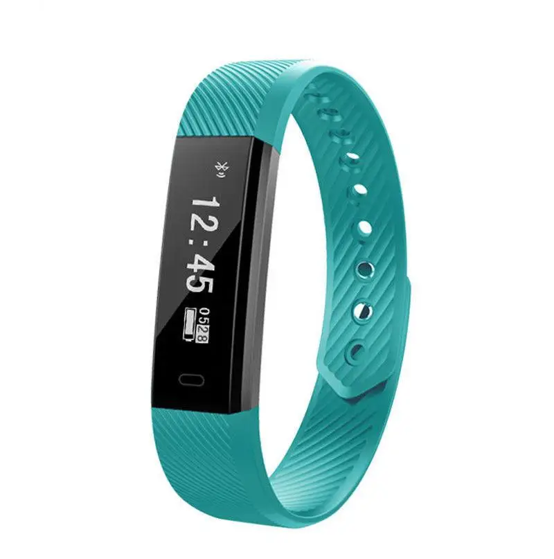 Трекер умный Браслет ID115 Veryfit приложение Bluetooth монитор активности будильник спортивный браслет для iOS Android R15 - Цвет: green