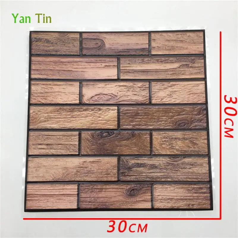 30CMX30CM 3D серый камень кирпич узор выбивает плитки настенные наклейки для кухни Ванная комната талии линии плитки настенные наклейки самоклеющиеся винил книги по искусству росписи - Цвет: 30CMX30CM