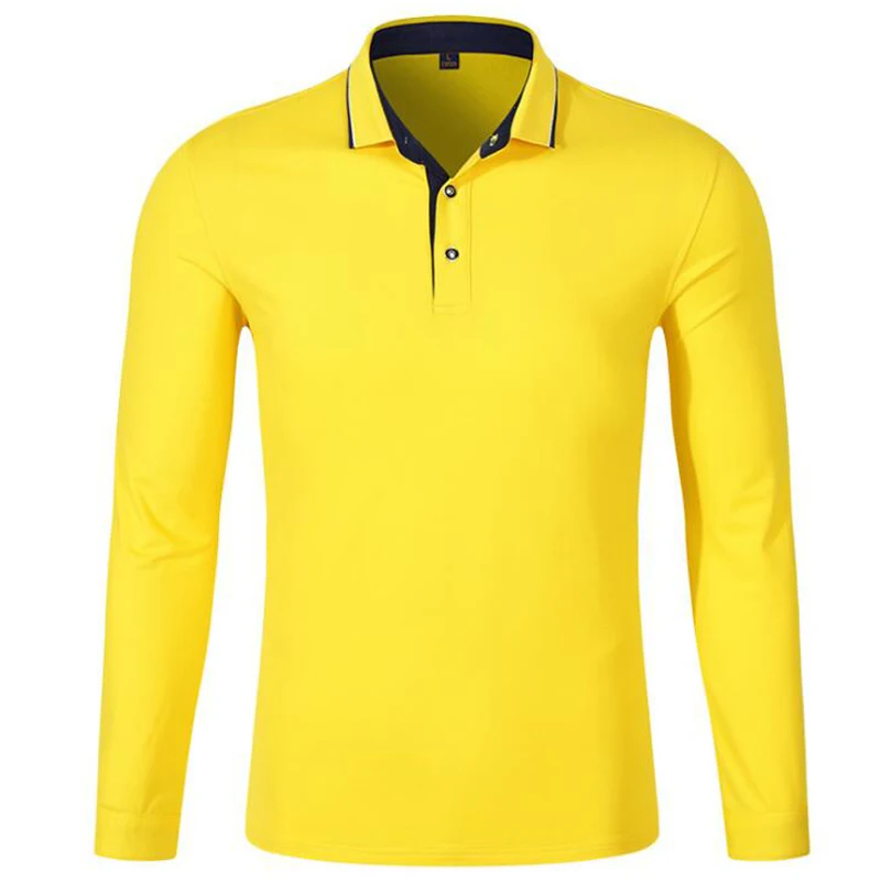 Poloshirt, мужские новые модные рубашки с длинным рукавом, мужские повседневные хлопковые дышащие гольфспортивные футболки с отложным воротником, топы