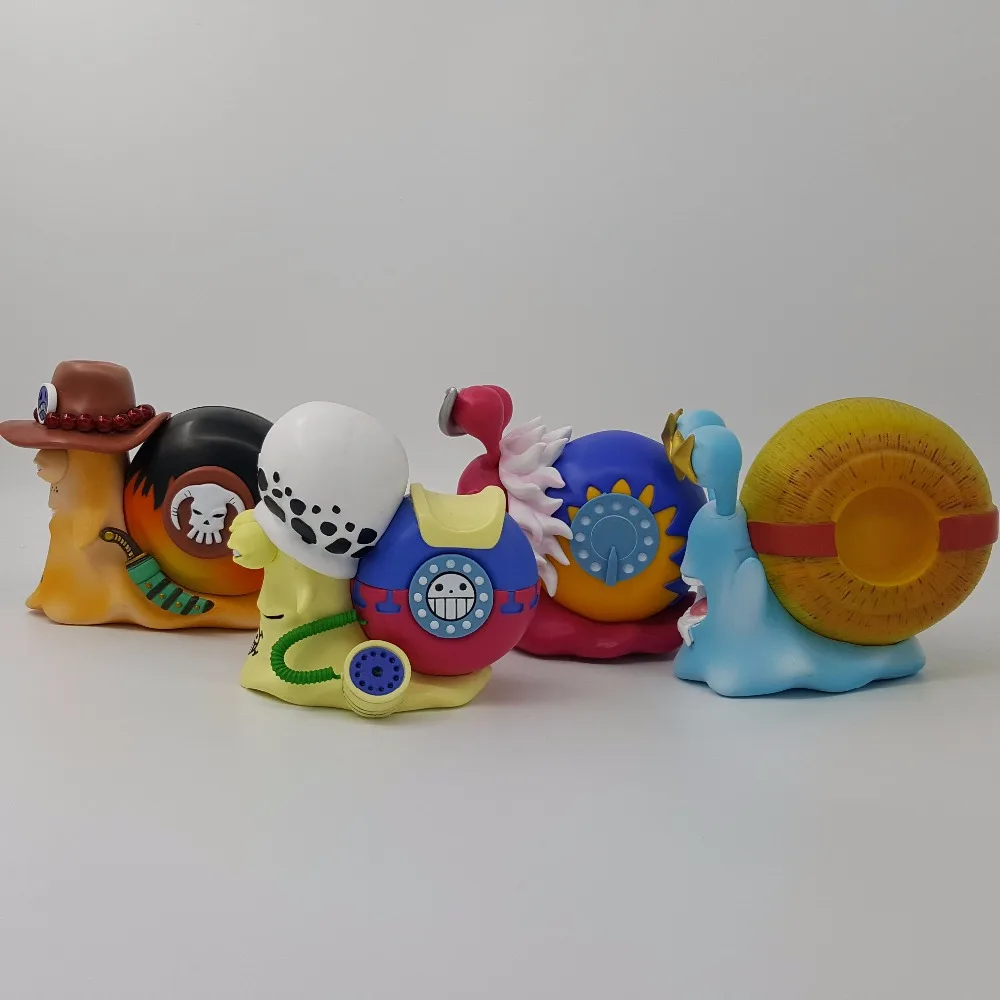 One Piece Den Mushi Telephone ПВХ экшн фигурки Trafalgar Law Doflamingo Ace Luffy коллекционные аниме Модели