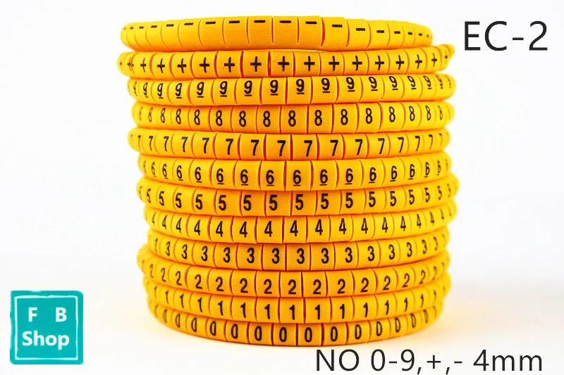 600 шт(Каждый 50 шт) EC-0/EC-1/EC-2/EC-3 маркеры для кабеля от 0 до 9+-X для маркеров для кабеля