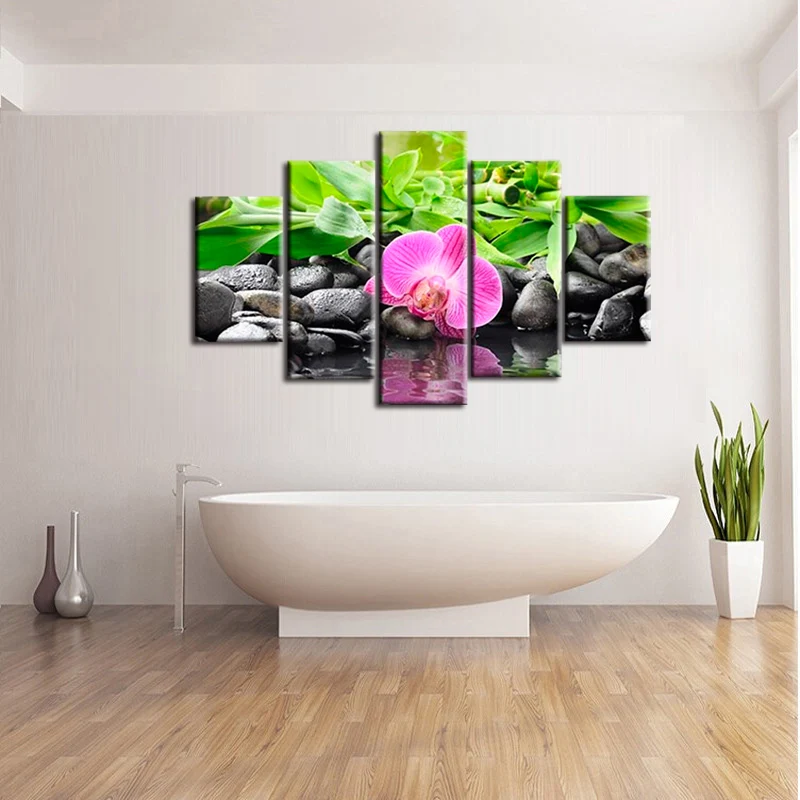 Современная картина с цветами 3 дюйма Большая печать на холсте настенное