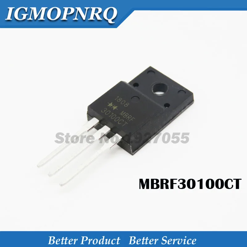 10 шт. Диод schottky для инкапсуляции MBRF30100CT 30100CT MBRF30100 TO 220 30 a100v|Интегральные схемы| |