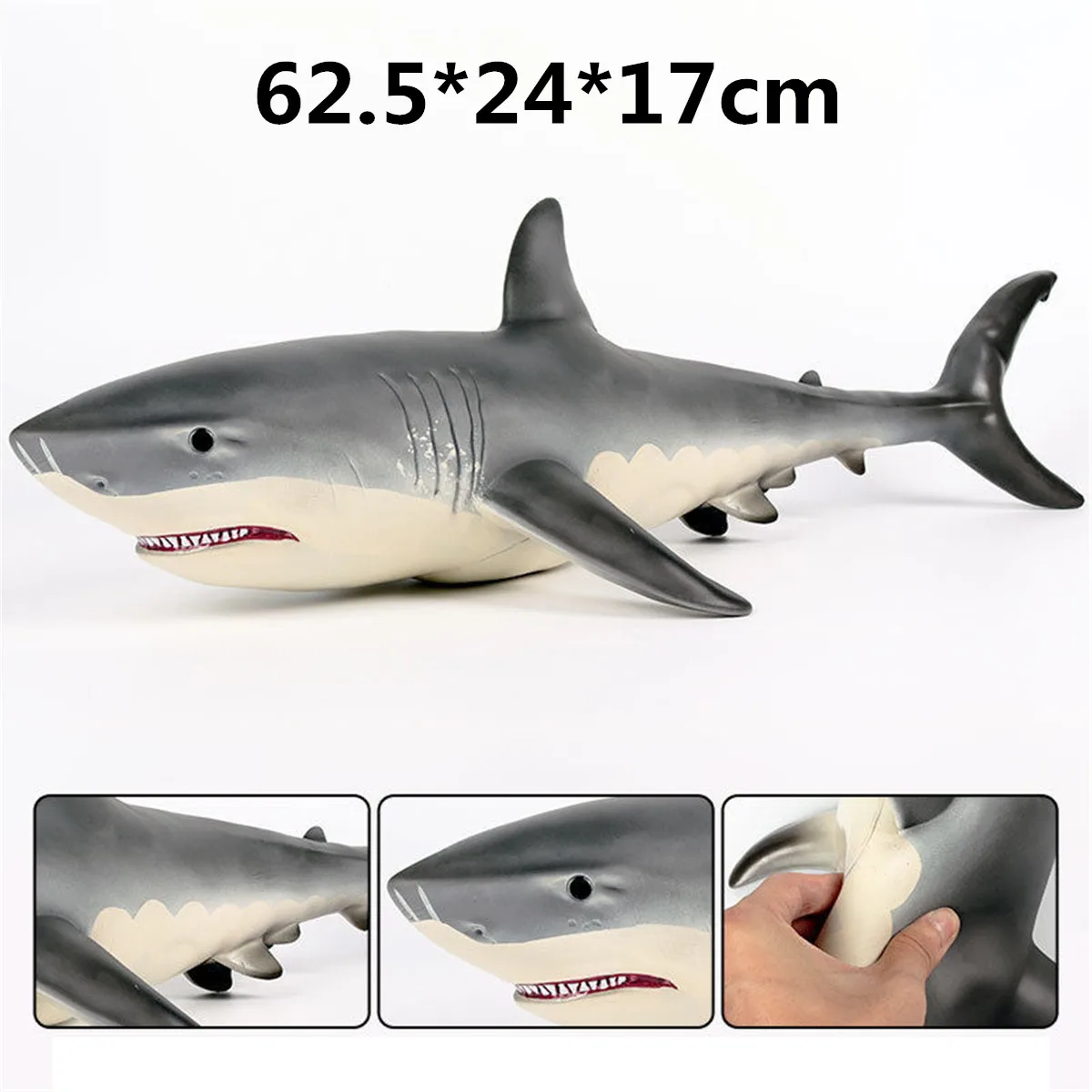 62,5*24*17 см, морская жизнь, Акула, модель, игрушки для детей, большой размер, модель животного, фигурки, Обучающие игрушки, развивающий подарок для мальчиков