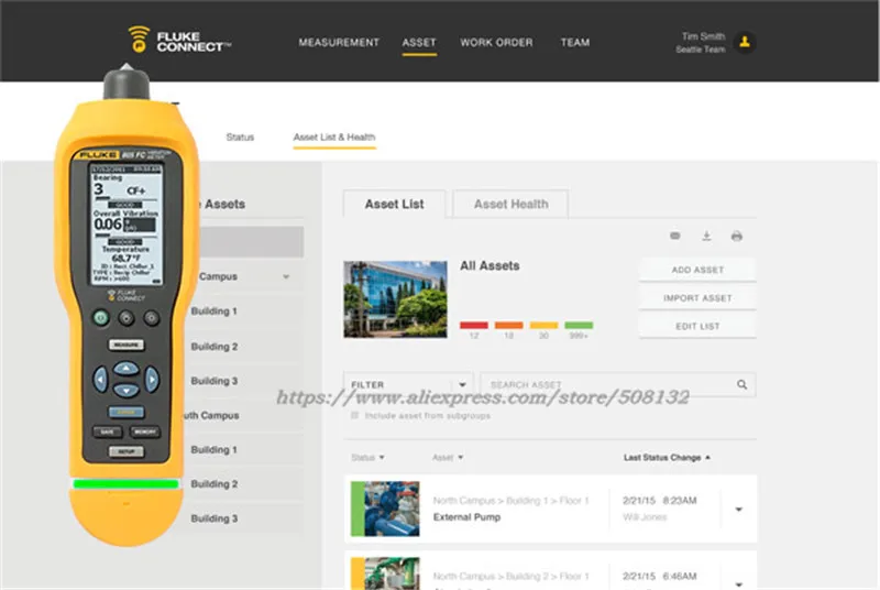 Fluke 805 FC Виброметр механический поиск и устранение неисправностей обслуживание
