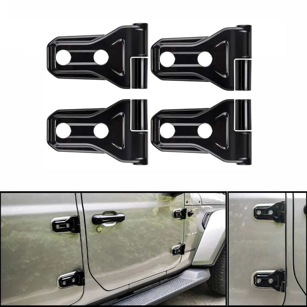 

Chuang Qian 4 шт. черная ABS Накладка для дверных петель защитные аксессуары для новейших Jeep Wrangler 2018 JL 2-дверная