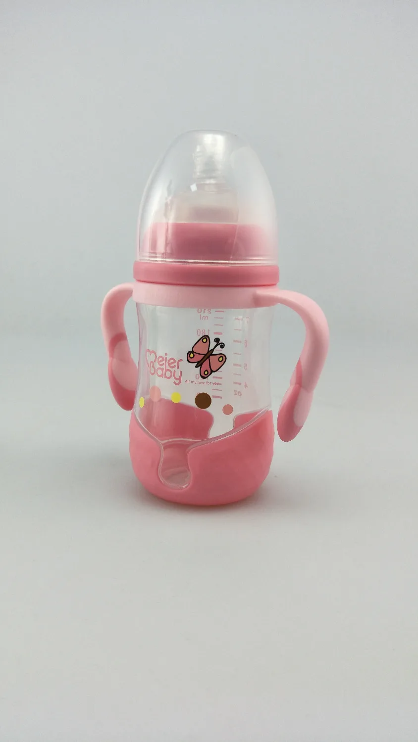 Meierbaby мультфильм PPSU Бутылка (M8215) ощущение груди BPA бесплатно жидкий силиконовый