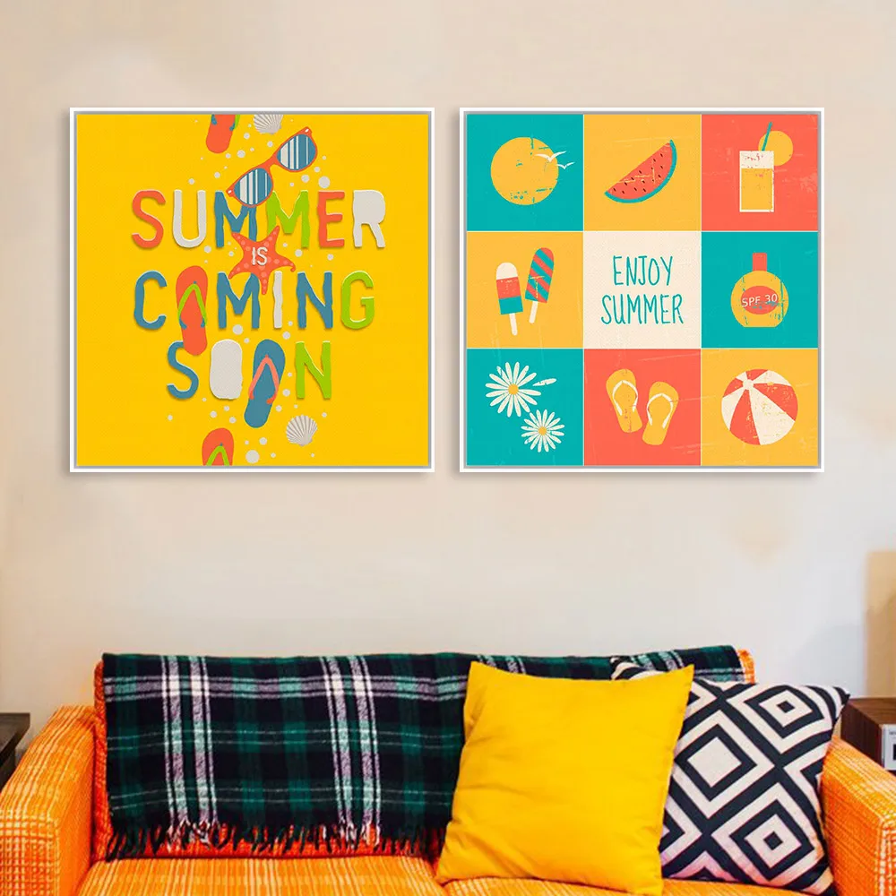 Современная красочная летняя печать цитаты поп граффити A4 художественный Принт