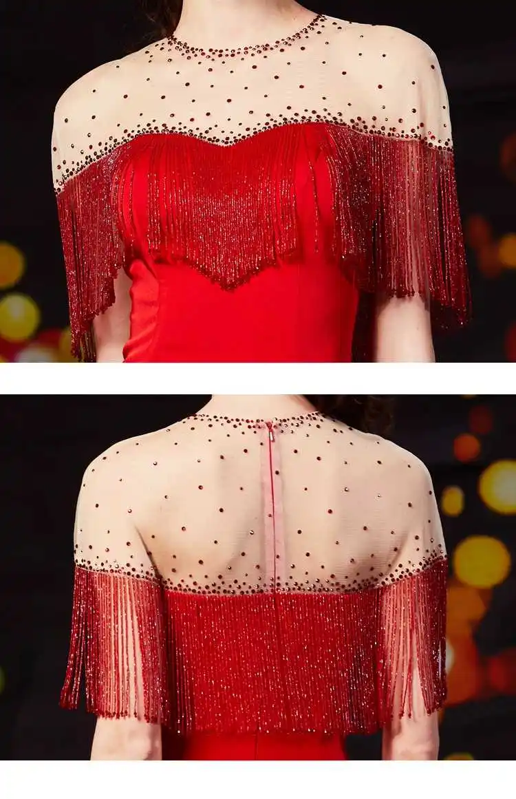 15 см красные бусины бахрома кружевная лента отделка для штор/украшения