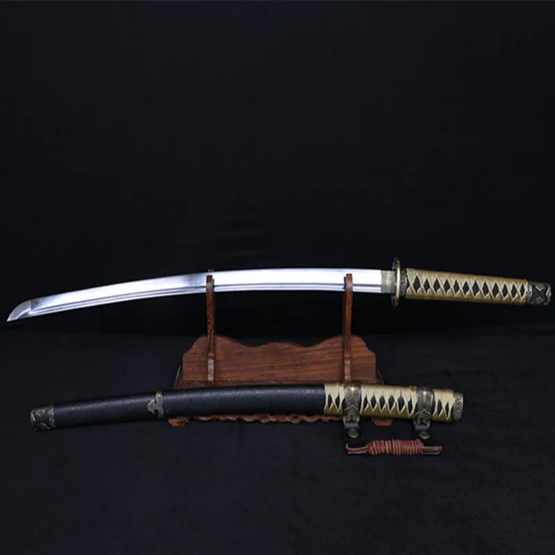 Полностью ручная работа японский Металл Катана самурайский меч сталь Дамасская