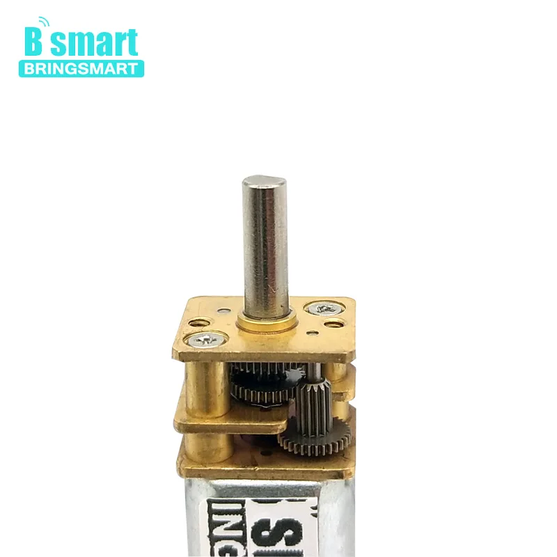 Bringsmart N30 12 мм микро мотор-редуктор 3 мм диаметр вала 3 в 6 в 12 В DC металлическое зубчатое колесо Хобби DIY редуктор двигателя