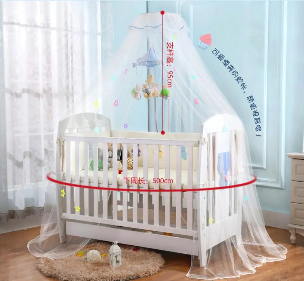 Москитная сетка с Круглым Верхом для детской кроватки сетчатая палатка