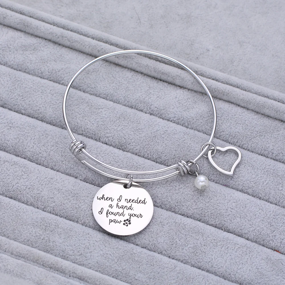 Браслет с гравировкой подарок для любителей собак кошек домашних животных