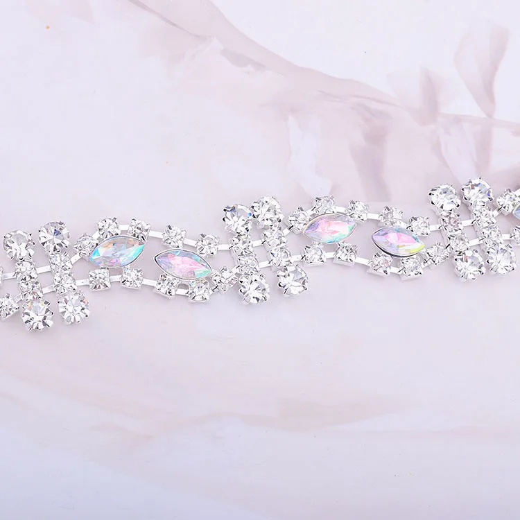 Free Shipping 5 yards Crystal Rhinestone Trim Applique Wedding Chain KACU002 | Дом и сад