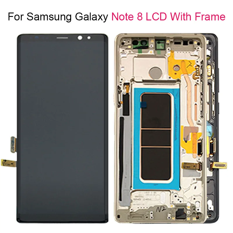 ЖК дисплей с Amoled дисплеем 6 3 дюйма для Samsung Note 8 сенсорный экран цифровым