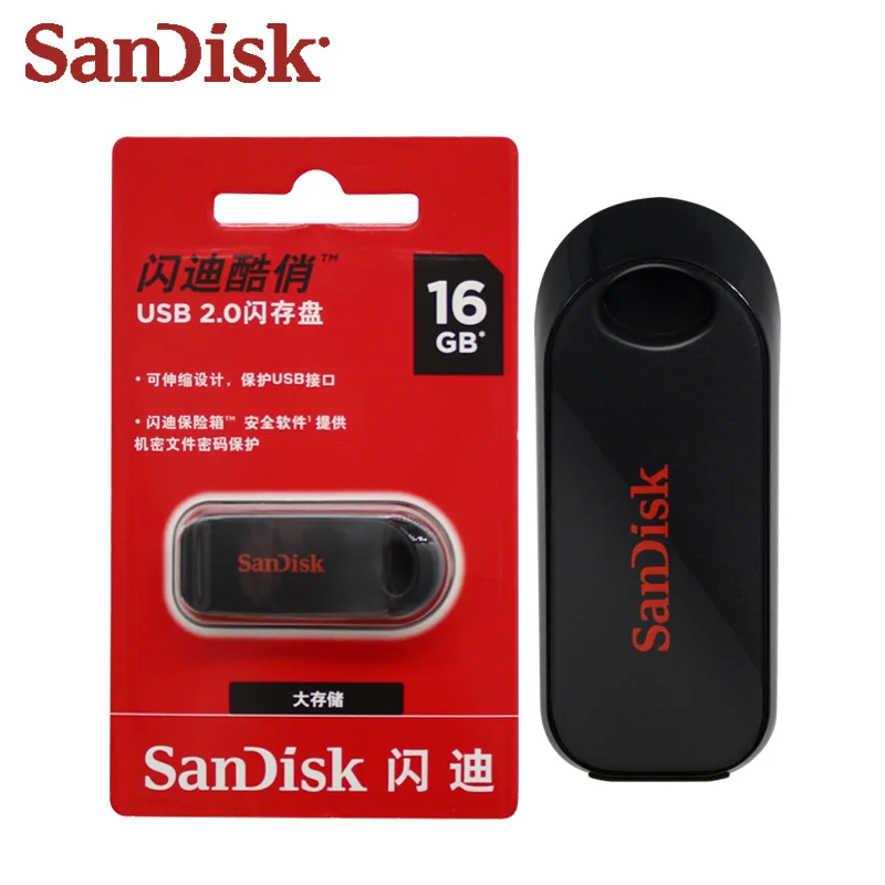 

100% Original Sandisk CZ62 USB Flash Drive 16GB USB 2.0 pendrive Memory Stick High Quality Pen Drive USB Mini U Disk