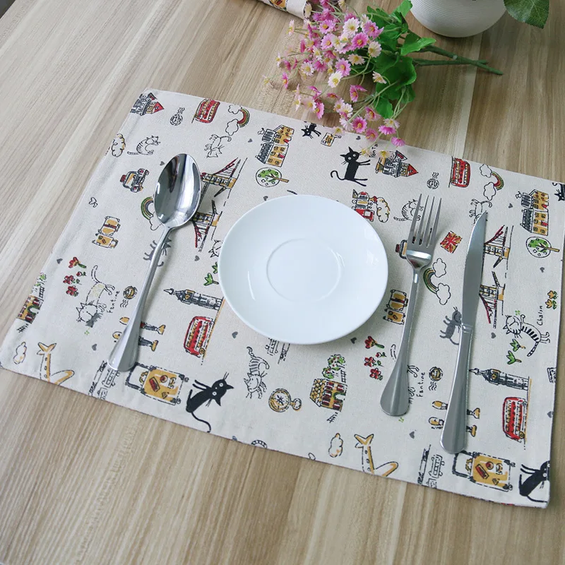 Хлопчатобумажные коврики и Подушечки Корейский Японский стиль кошка 32x45 см 4