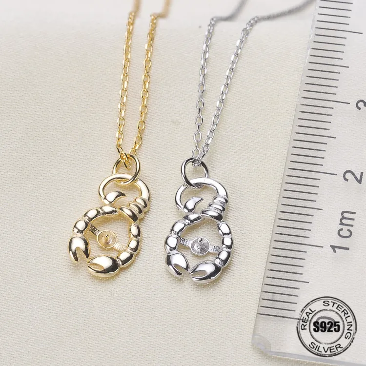 

Necklace Pendant Findings S925 Sterling Silver Necklace Chain Settings Jewelry Parts Fittings Jewelry Making Charm Accessories