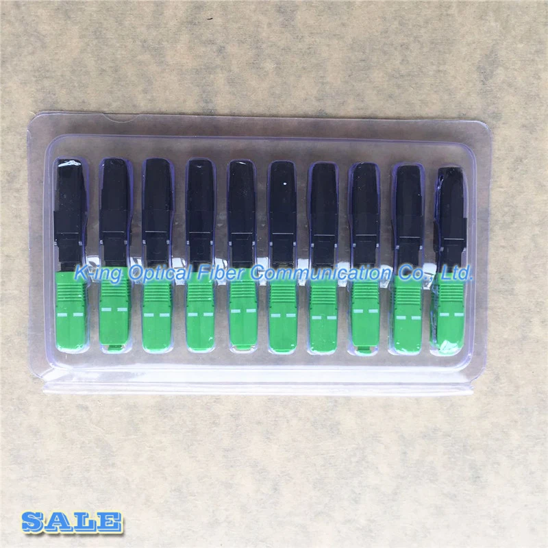 10 шт. волоконно оптический Быстрый разъем SC/APC покрытый провод соединитель для