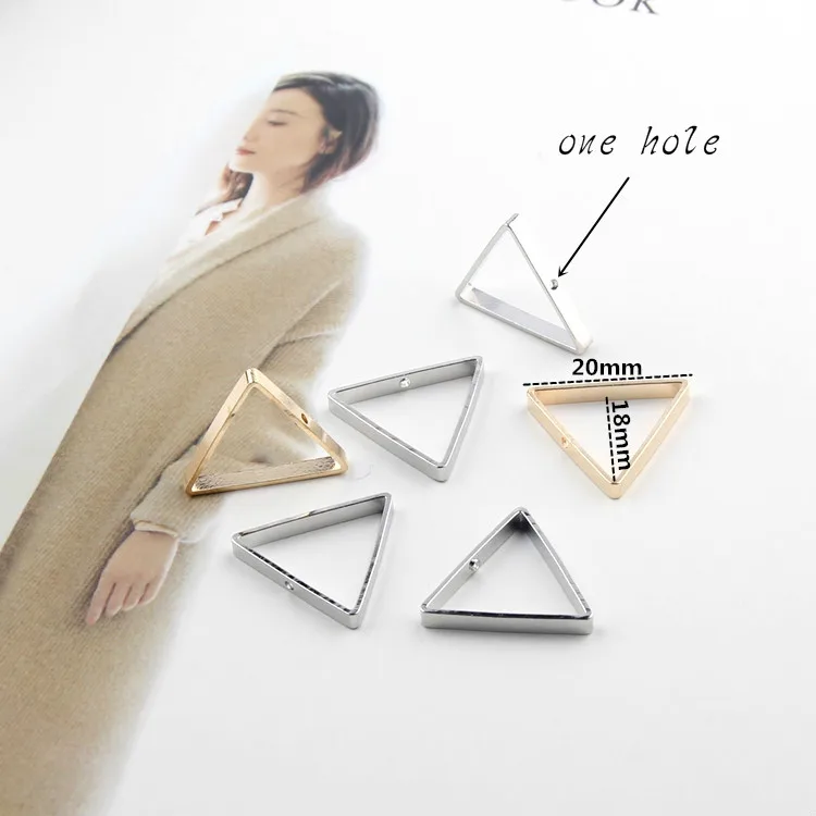 

Minimalism Geometric Kc Gold White K Color Plated Eardrop Charms Diy Handmade Material for Necklace Pendant Jewelry 6pcs