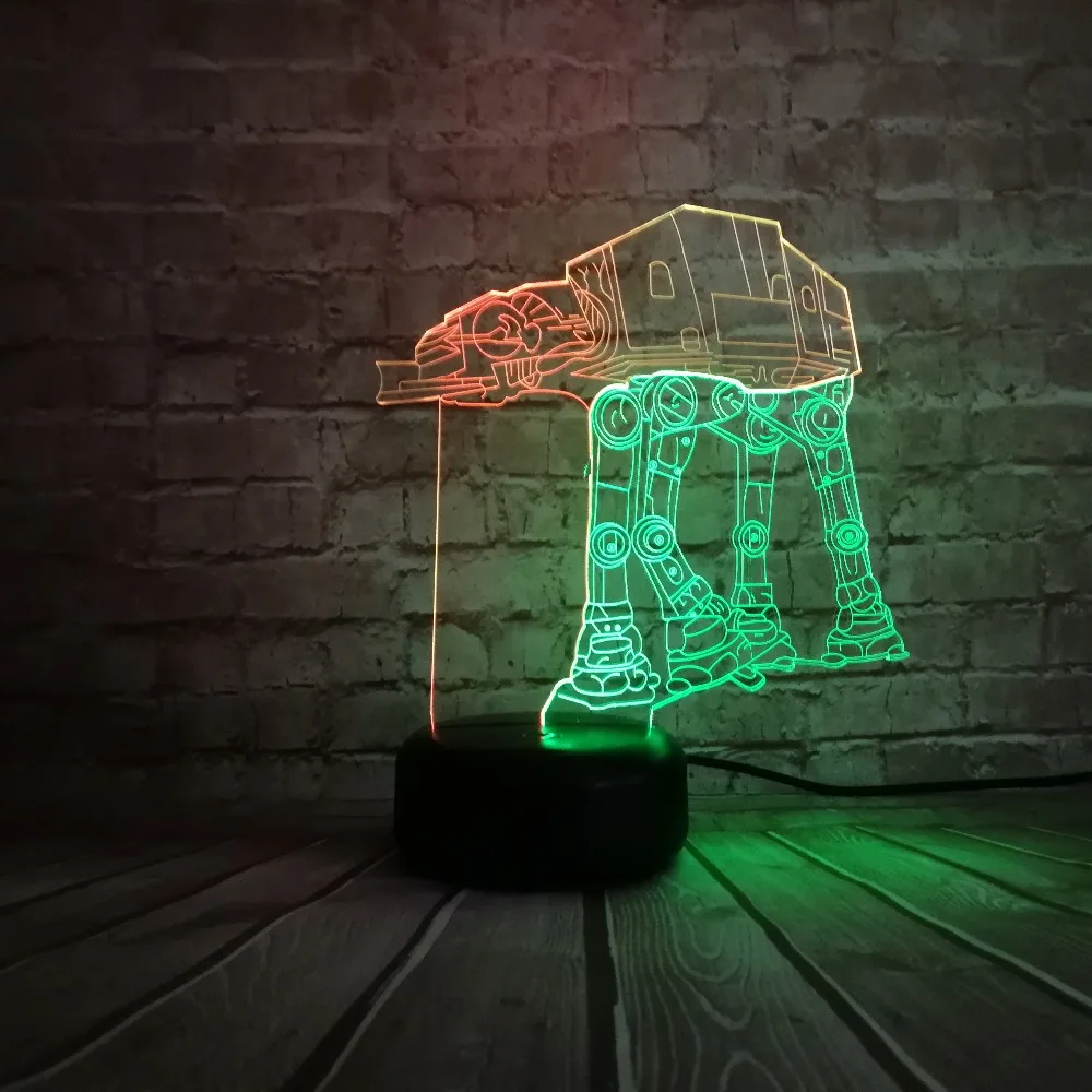 Горячая продажа Звездные войны 3D ночник сенсорный выключатель красочный