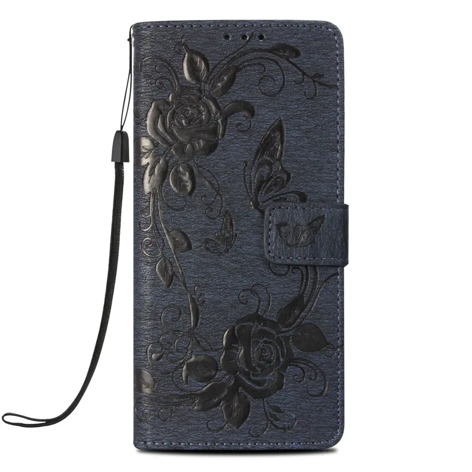 Dark Blue Флип-Чехлы для samsung Galaxy Note 9, 8, j3, j7,,, j2 Prime, G532F, чехол-бумажник из искусственной кожи с принтом розы, новинка, D03F - Цвет: Dark Blue