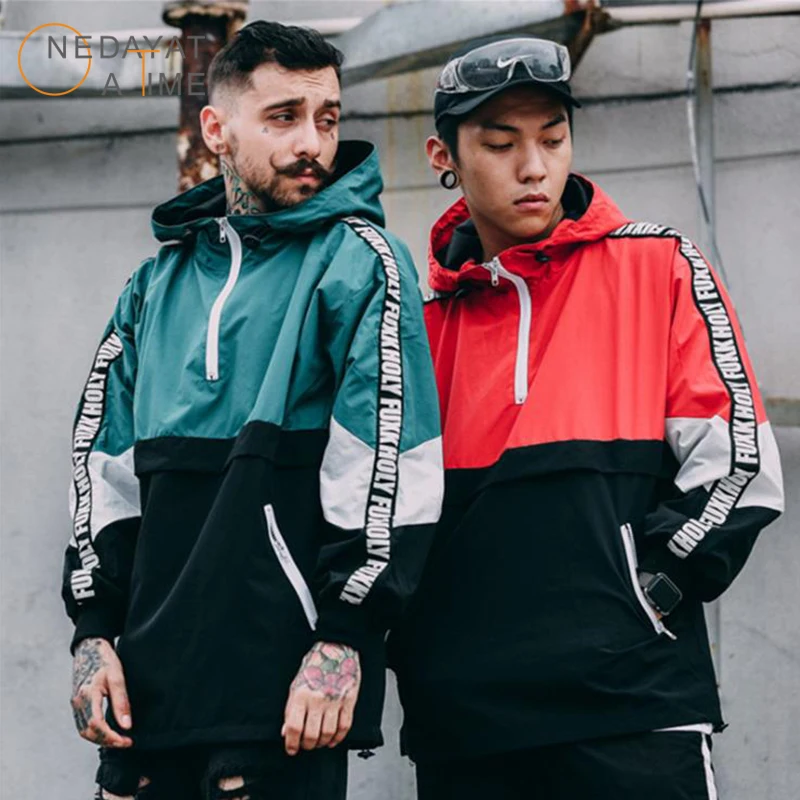 

Rock Hipster Jackets Mens New Hip Hop Brand Thin Tracksuit Coat Fashion Casual Streetwear Man Pattern Stitching Baseball Jacket