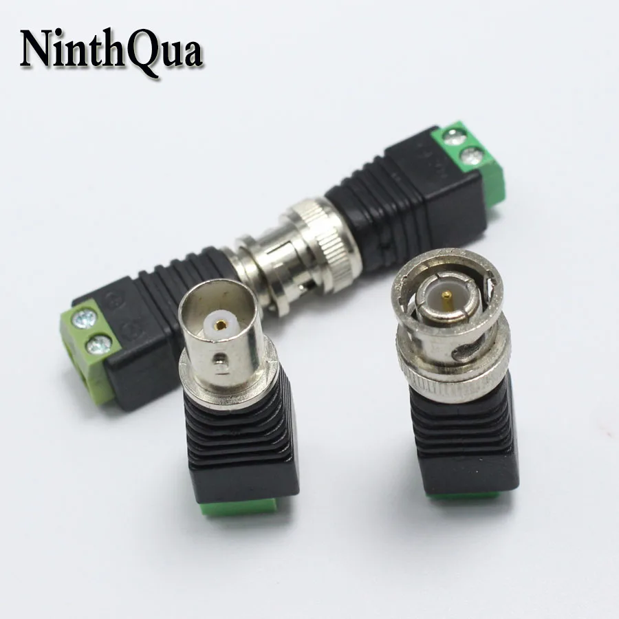 2pcs Coaxial Coax CAT5 BNC Male and female Connector for Annke Coaxial CCTV Camera home security system