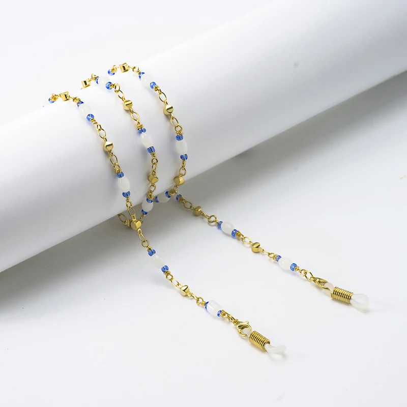 Позолоченная цепочка из акриловых бусин для очков чтения ремешок солнцезащитных