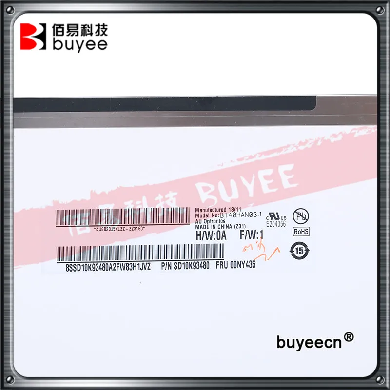 Оригинальный ЖК-экран для ноутбука Lenovo ThinkPad X1 Carbon B140HAK02.3 FRU 01ER483 ЖК-дисплей