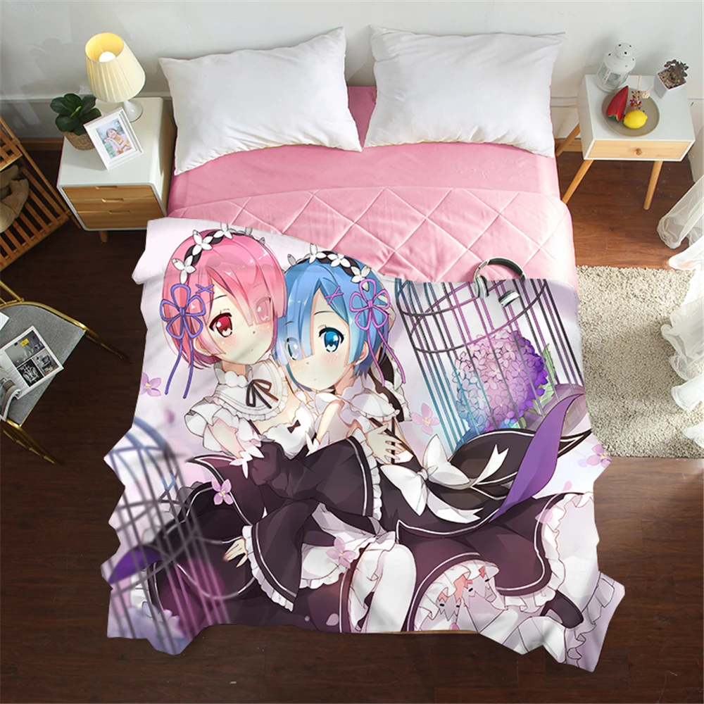 Mxdfafa аниме Re Zero kara Hajimeru Isekai Seikatsu летнее одеяло сексуальное стеганое из тенсела для