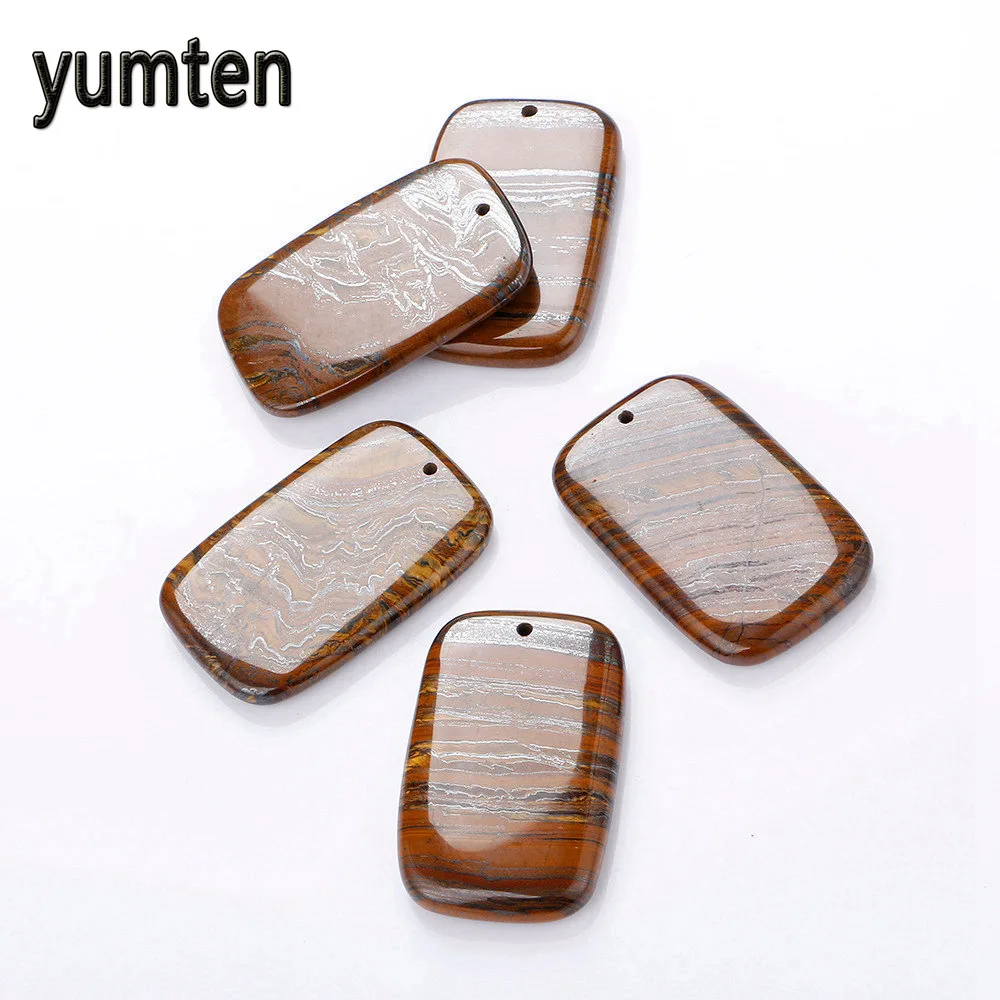 Yumten Tiger's Eye мужское ювелирное изделие Женский прямоугольный натуральный